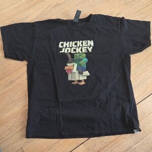 Black Chicken Jockey Kids T-Shirt